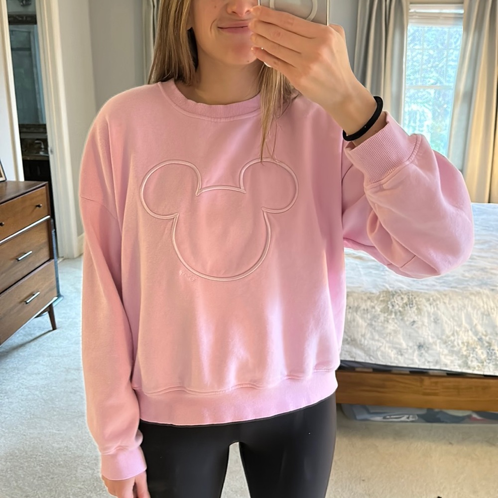 H&M Pink Disney Pull Over Sweatshirt